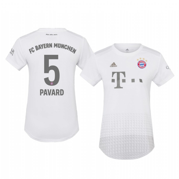 Women's Bayern Munich Benjamin Pavard White Away Jersey 19-20