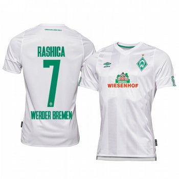 Werder Bremen Milot Rashica Men's White Away Short Sleeve Jersey 19-20