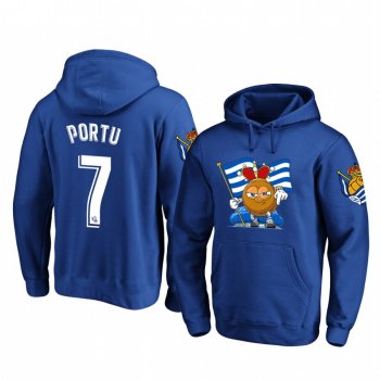 Portu Real Sociedad Royal Team Logo Pullover Hoodie