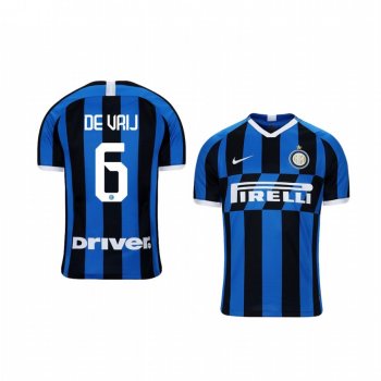 Youth Internazionale Milano Stefan de Vrij 19-20 Home Short Sleeve Jersey