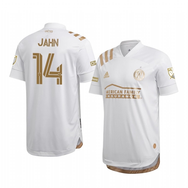 Adam Jahn Atlanta United White 2020 Kings Men's Authentic Short Sleeve Jersey