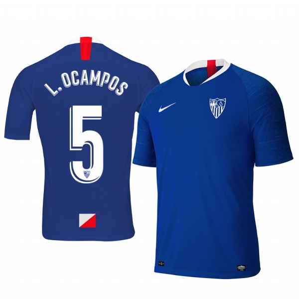 Youth Lucas Ocampos Sevilla 19-20 Third Blue Short Sleeve Jersey