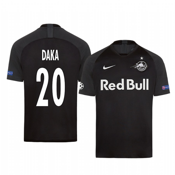 Patson Daka Red Bull Salzburg European Away Black Short Sleeve Jersey