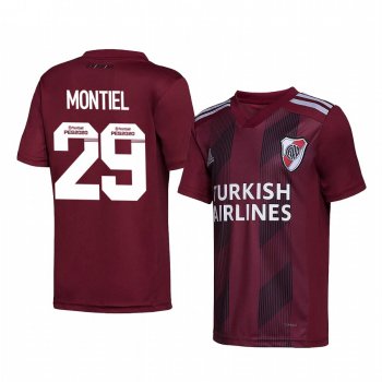 River Plate Gonzalo Montiel 2020 Away Men's Red Short Sleeve Jersey