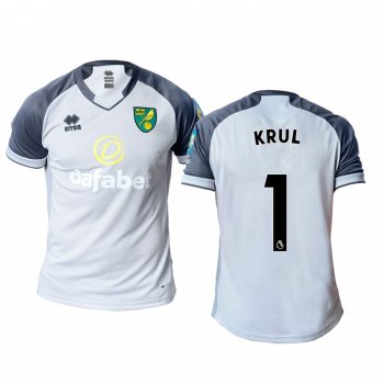 Norwich City Tim Krul Gray Goalkeeper Away Jersey 19-20 Men's