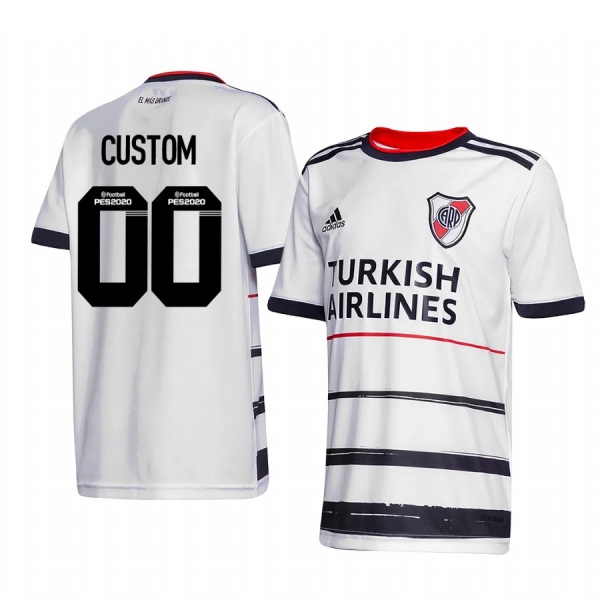 River Plate Custom 2020 Third Men's White Short Sleeve Jersey