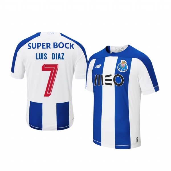 Youth Luis Diaz Porto 19-20 Home Blue White Official Short Sleeve Jersey