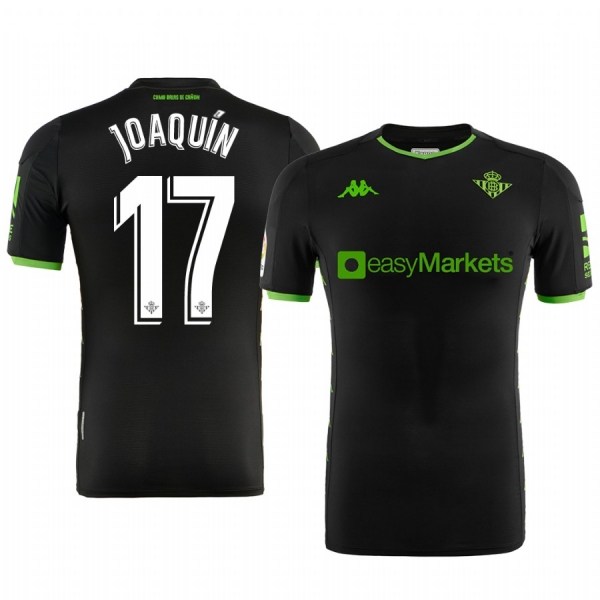 Real Betis Joaquin Men's Black Away Short Sleeve Jersey 19-20