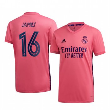 James Rodríguez Real Madrid 2020-21 Away Men's Pink Short Sleeve Jersey