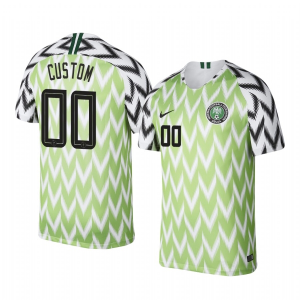 2018 World Cup Nigeria Custom Men's Home Official Jersey