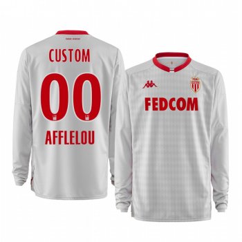 19-20 AS Monaco Custom White Goalkeeper Away Jersey Men's