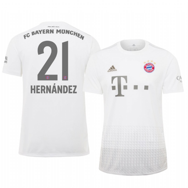 Bayern Munich Lucas Hernández White Away Jersey 19-20 Men's