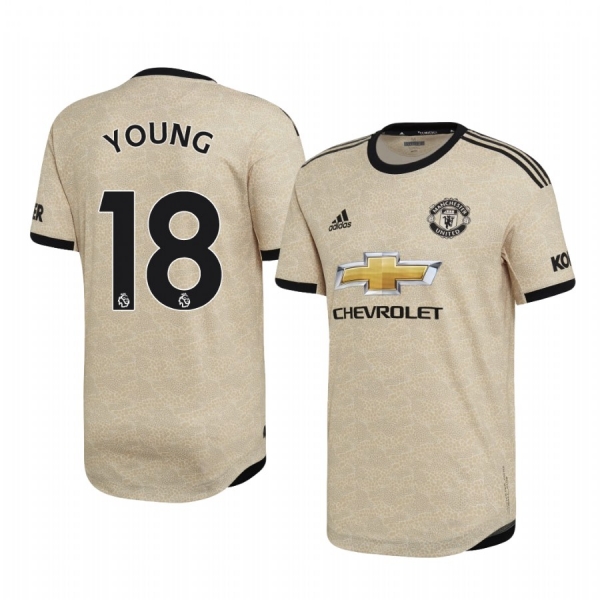 Ashley Young Manchester United Away Men's Short Sleeve Jersey 19-20