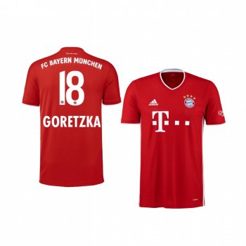 Midfielder Bayern Munich Leon Goretzka Men's Home Jersey 2020-21