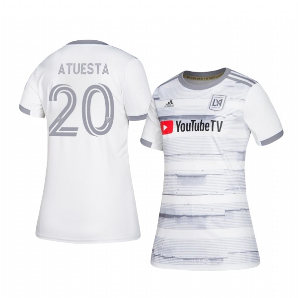 Women's Eduard Atuesta Los Angeles FC 2020-21 Away Replica Short Sleeve White Jersey