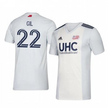 Carles Gil New England Revolution 2020-21 Away Men's White Short Sleeve Jersey