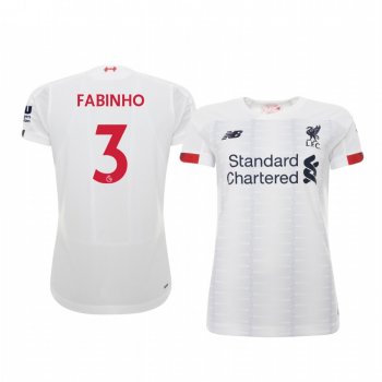 Women's Fabinho Liverpool Away Short Sleeve Jersey 19-20