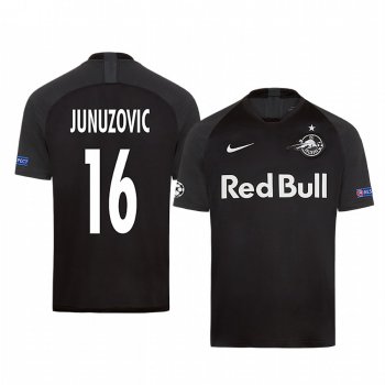 Zlatko Junuzovic Red Bull Salzburg European Away Black Short Sleeve Jersey