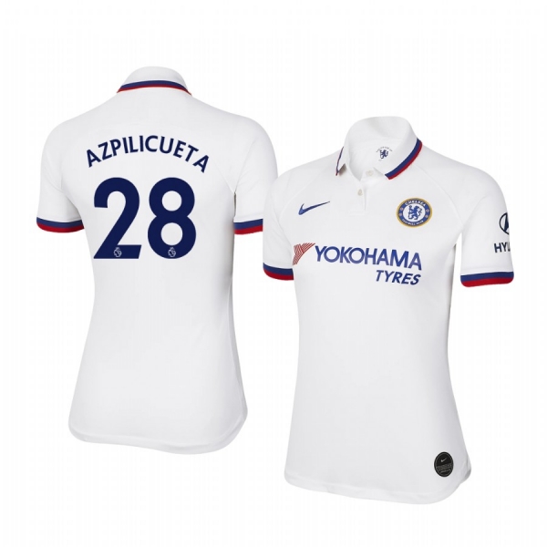 Women's Cesar Azpilicueta Chelsea Away Short Sleeve Jersey 19-20