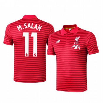 Mohamed Salah Liverpool Men's Red Stripe Classic Polo