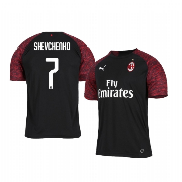 Andriy Shevchenko AC Milan 18-19 Third Men's Black Retired Player Jersey