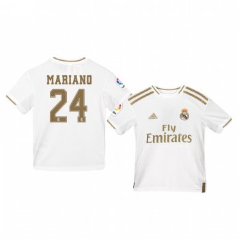 Youth Mariano Real Madrid 19-20 Home White Official Short Sleeve Jersey