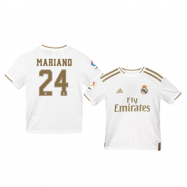 Youth Mariano Real Madrid 19-20 Home White Official Short Sleeve Jersey