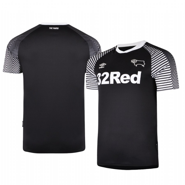 Derby County 19-20 Third Men's Black Official Short Sleeve Jersey