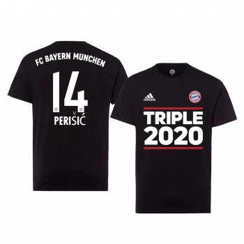 Bayern Munich Black Triple 2020 Short Sleeve T-Shirt