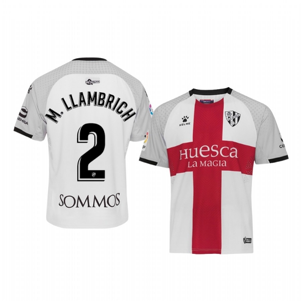 Miguelon SD Huesca Away White Short Sleeve Jersey