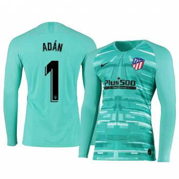 19-20 Atletico de Madrid Antonio Adan Green Long Sleeve Goalkeeper Jersey Men's