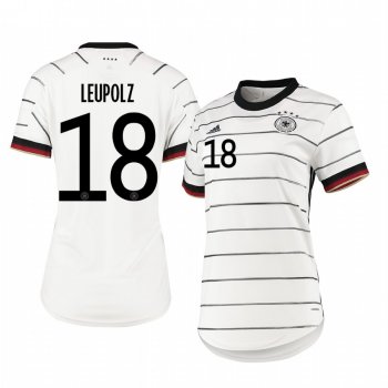 Women's Germany Melanie Leupolz White Home Short Sleeve Jersey 2020-21