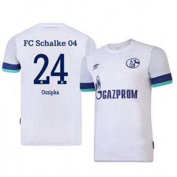 Youth Schalke 04 Bastian Oczipka White Away Jersey 19-20