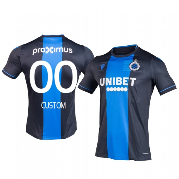 Custom Club Brugge KV Home Navy Blue Short Sleeve Jersey