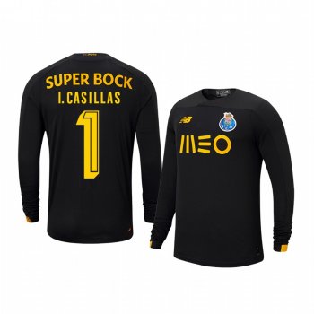 Youth Iker Casillas Fernandez Porto 19-20 Home Goalkeeper Black Retired Player Jersey