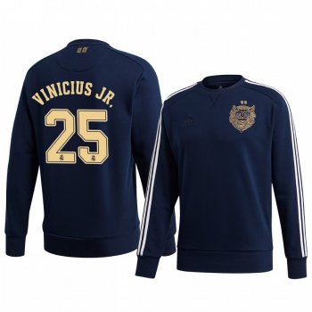 Vinicius Junior Real Madrid 2020 Chinese New Year Blue Long Sleeve Pullover Sweatshirt