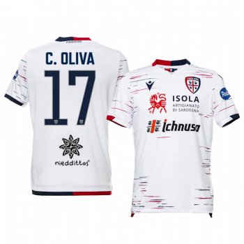 Christian Oliva Cagliari Calcio 19-20 Away Short Sleeve Jersey