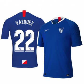 Youth Franco Vazquez Sevilla 19-20 Third Blue Short Sleeve Jersey