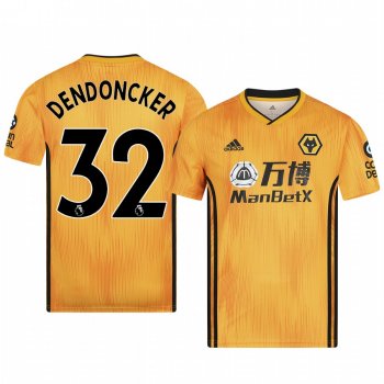 Men's Leander Dendoncker Wolverhampton Wanderers Home Authentic Jersey 19-20