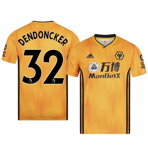 Men's Leander Dendoncker Wolverhampton Wanderers Home Authentic Jersey 19-20