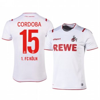 1. FC Koln Jhon Cordoba 19-20 Home Men's White Short Sleeve Jersey