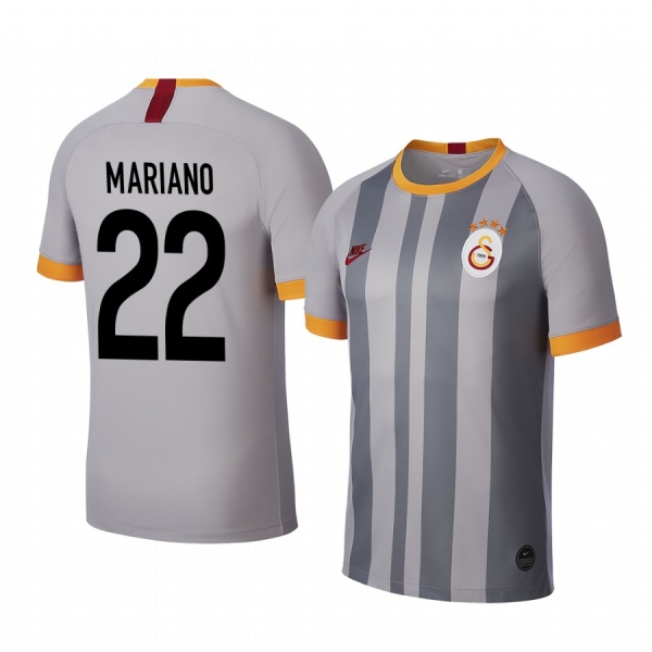 Mariano Filho Galatasaray 19-20 Gray Third Men's Short Sleeve Jersey