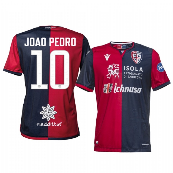 Men's Joao Pedro Cagliari Calcio 19-20 Home Jersey