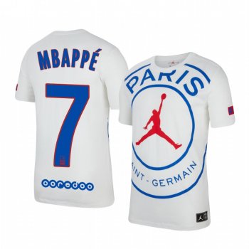 Paris Saint-Germain Kylian Mbappe Men's White Game Jersey 2020-21