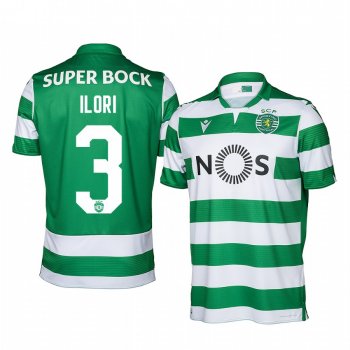 Sporting Lisbon Tiago Ilori Men's Green Home Short Sleeve Jersey 19-20