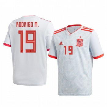 Youth 2018 World Cup Spain Rodrigo Moreno Machado Away Official Jersey