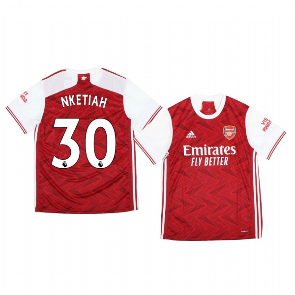 Men's Eddie Nketiah Arsenal Home Official Short Sleeve Jersey 2020-21