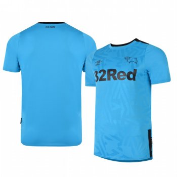 Derby County 19-20 Away Men's Blue Official Short Sleeve Jersey