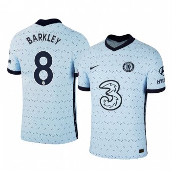 Ross Barkley Chelsea 2020-21 Away Replica Short Sleeve Light Blue Jersey