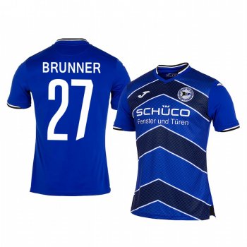 Cedric Brunner Arminia Bielefeld 19-20 Blue Home Men's Short Sleeve Jersey